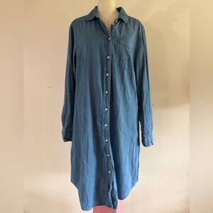 St. John's Bay Classic Blue Denim Shirt Dress